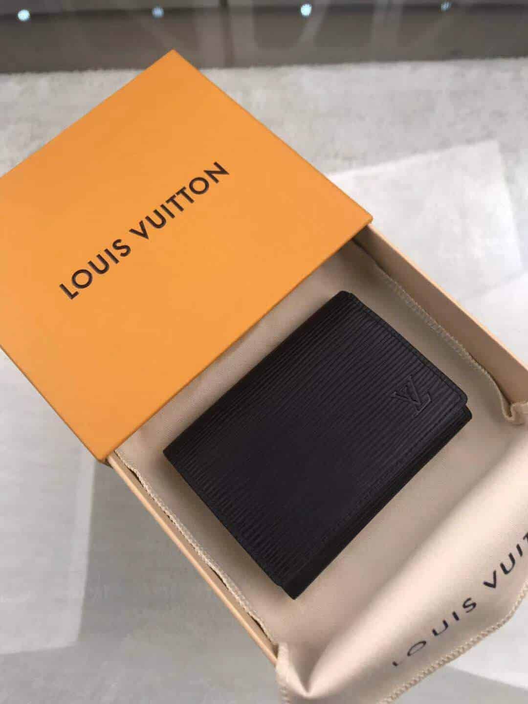 Louis Vuitton Monogram Eclipse Enveloppe Carte de visite M63801-black