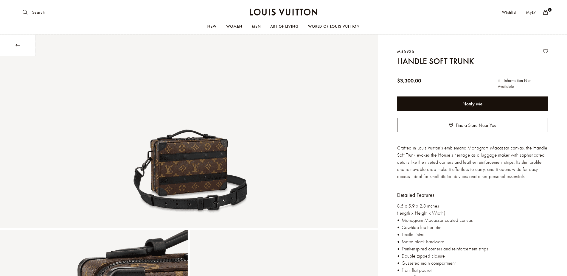 Shop Louis Vuitton MONOGRAM MACASSAR Handle Soft Trunk (M45935) by